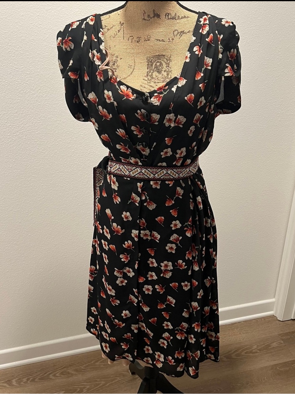 Rare Byron Lars Red Floral Dress 10